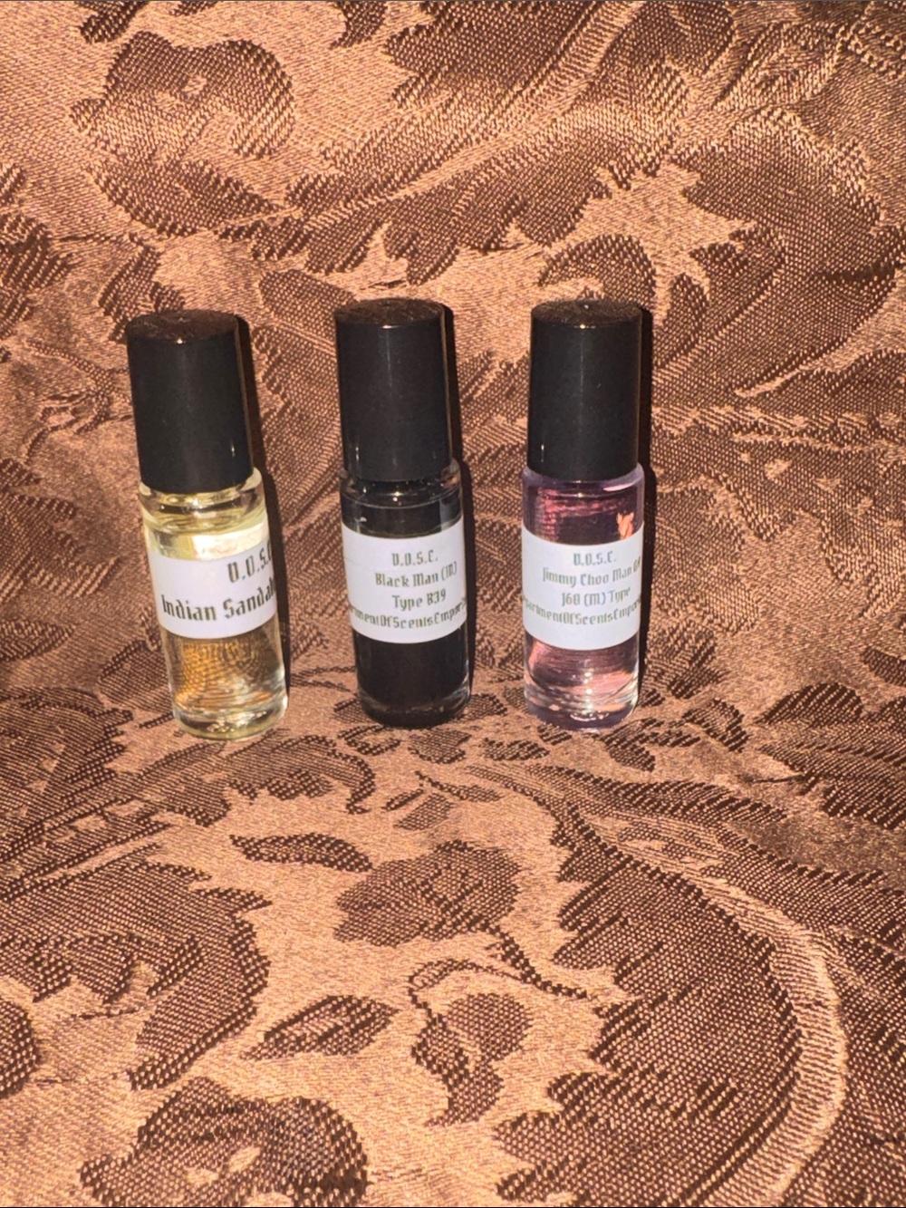 Three Mini Men and Unisex Roll-On Fragrance Oils 3.7 ml bottle